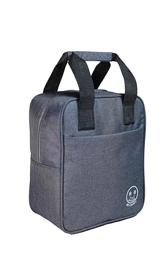 Image of HYLOL Women and Kids Portable and Reusable Insulated Cotton Thermal Cooler Lunch /Tiffin /Storage Bag for Office Women, College, and School (Grey 01), 5 L