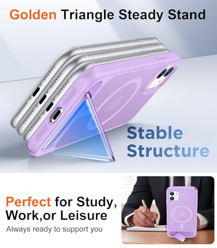 Image of Magnetic Compatible with iPhone 11 Phone Case, [Built-in Invisible Kickstand][Compatible with MagSafe] [Military Grade Shockproof] Slim Translucent Matte Phone Case for iPhone 11 6.1 inch