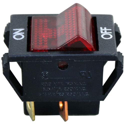 Exact FIT for Hobart 819871-00002 Switch, ON/Off Black Rocker W/Light - Replacement Part BY MAVRIK