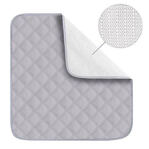 Waterproof Incontinence Chair Pads Non-Slip Absorbent Pads Wheelchair Reusable Seat Pads Cover Machine Washable Bed Pads with 4-Layer Protection Incontinence Underpads Mattress Protector Pads 20”X22”