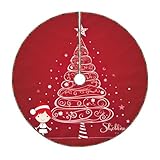 Polyvalence : idéale pour Noël, Halloween, Nouvel An et autres célébrations annuelles, cette jupe de sapin de Noël rouge ajoute une touche de charme et de joie à n'importe quelle maison ou bureau.