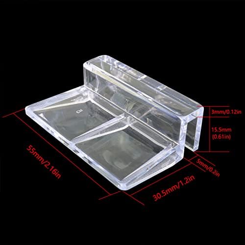 JianLing 8pcs Aquarium Glass Cover Clip Clear Acrylic Support Holder for Aquarium Fish Tank (5mm) image 5