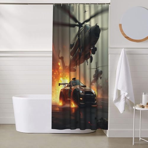 Rideau de douche imperméable et lavable en machine imprimé