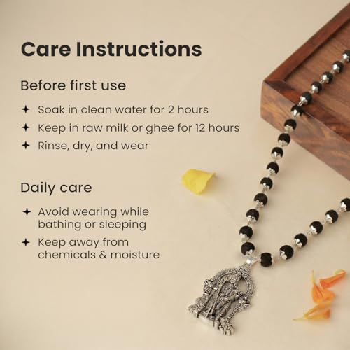 Image of Astrotalk Karungali Murugan Vel Mala - 54 Beads | Karungali Malai Original with Silver Vel Pendant | For Strength, Protection & Focus | Spiritual Mala for Women & Men | Gift for Man & Woman