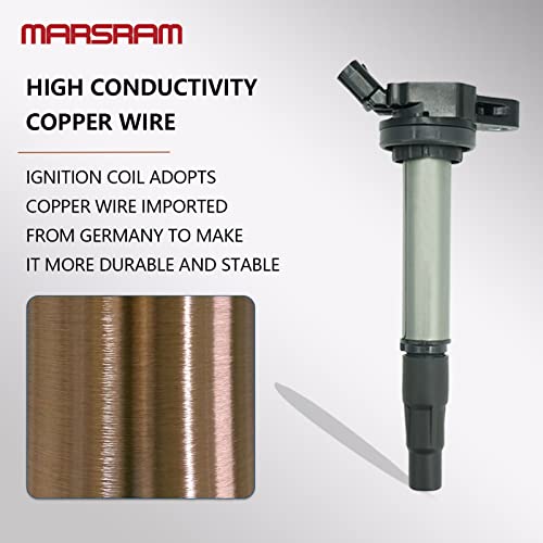 Ignition Coil Pack Set of 4 UF596 Compatible with Toyota Corolla Matrix Prius Lexus CT200h Scion iM xD Pontiac Vibe 1.8L V4 Replacement for UF596 90919-02258