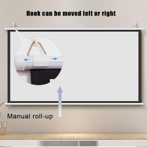 Pantalla de proyección manual 72" 4:3 HD para cine en casa miniatura 5