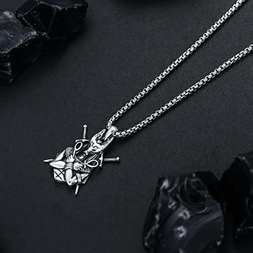 Leecci Anubis Necklace 925 Sterling Silver Protection Pendant Egyptian Jewelry For Women Men Valentine's Day Christmas Birthday Gift #TOP1
