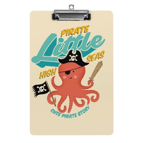Porte bloc A4 Pieuvre Pirate bureau restaurant classe original