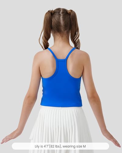 Girls Cami Bras 6-11 Kids Training Tank Tops for Girls Double Lined Camisole Kids Dance Bras3