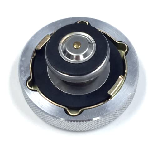 Hot Rod Polished Billet Aluminum Round 16 Lb Radiator Cap #TOP4