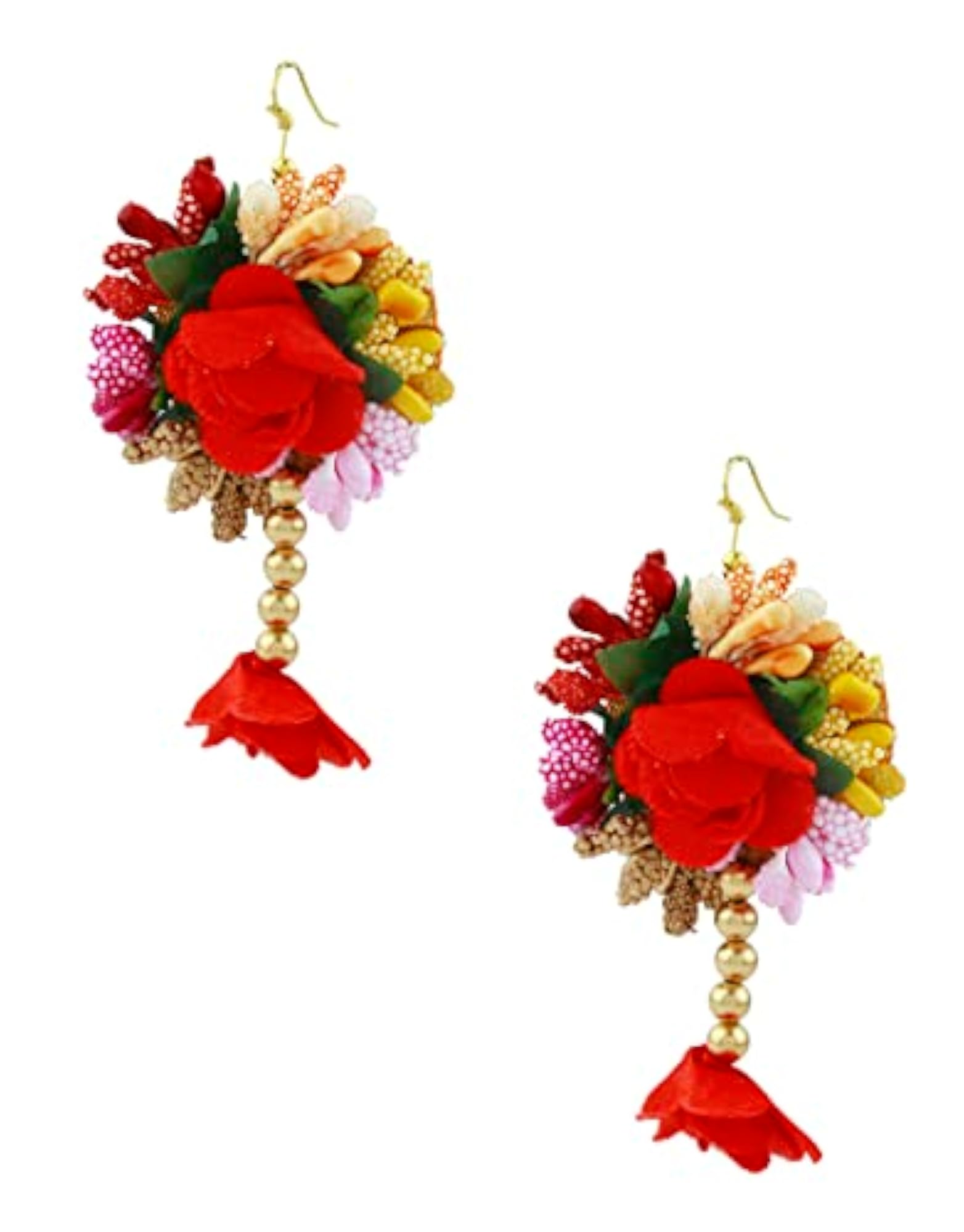 Multi Colour Artificial Flower Necklace Combo Set
