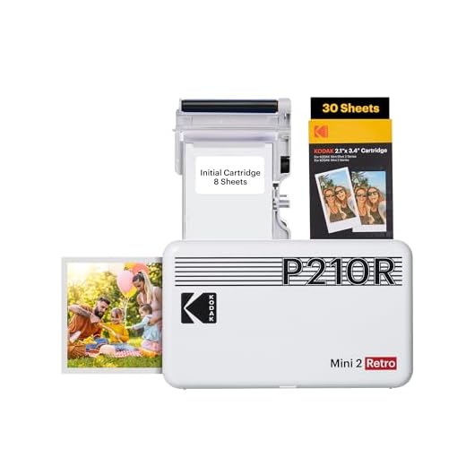 KODAK P210 Mini 2 Retro, Mobiler Farbig Handy Fotodrucker