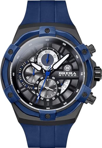 Chronographe B Brera Milan Supersportif Evo en bleu et noir pour homme