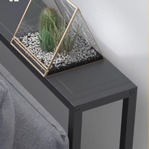 Mesa de entrada moderna para colocar detrás del sofá y decorar pasillos delgados con estante 4
