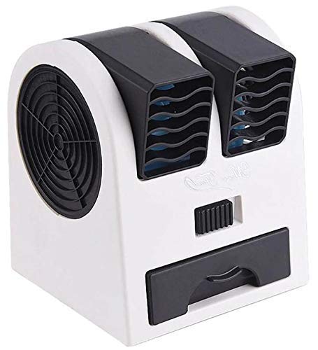 Eatech 90 Degree Portable Mini USB Small Square Shape Hand held Desk Fan Cooler Air Conditioner Summer Cooling (Black and White) (B088F2VTB1) Amazon Price History, Amazon Price Tracker