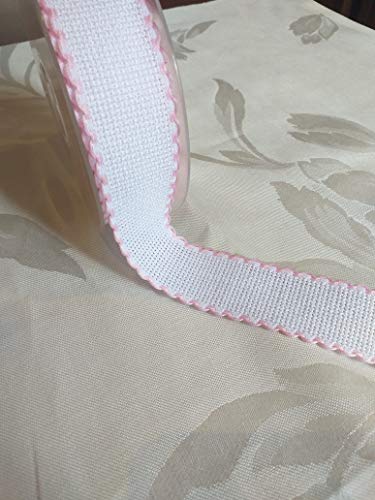 NASTRIFICIO ROSSI SAS Cinta de tela aida rollo de 2,5 m (33 mm, rosa) Cover