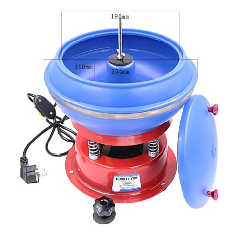 Pulidora vibratoria para joyería metálica - Máquina pulidora de 8 pulgadas con capacidad de 3 kg, Potente herramienta de pulido por vibración.