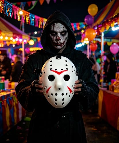 Image of Wen XinRong Jason Mask Halloween Costume Horror Mask Cosplay Costume Mask Party Masquerade Props Mask