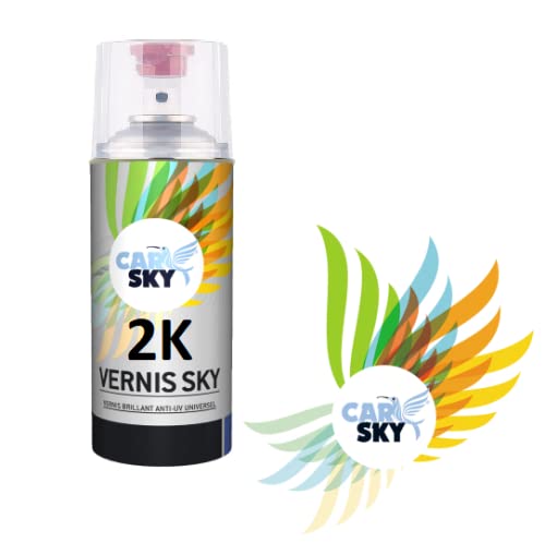 CARSKY Bombe vernis 2K brillant pro SKY CLEAR durcisseur inclus 400ml