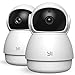 Produktbild YI Überwachungskamera WLAN 360 Grad 2 Stücke, Dome Guard 1080p Sicherheitskamera PZT mit Bewegungserkennung, Zwei-Wege-Audio, Infrarot-Nachtsicht, Unterstützt Speicherkarte für iOS/Android/Windows