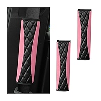 Housses Ceinture Sécurité Mandark - Peluche Confort Voiture Rose Clair