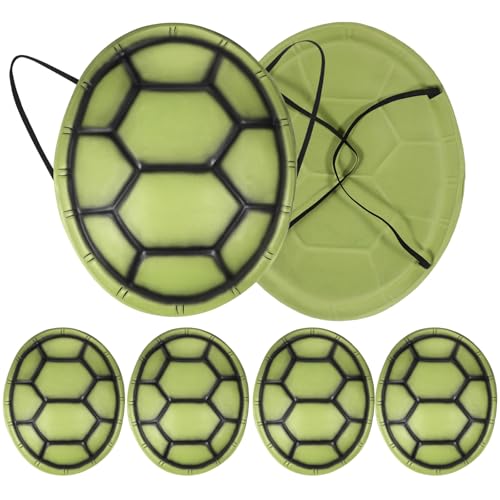 Abaodam 6Pcs Turtle Shell Costume for Kids Ninja Party Favors & Birthday Supplies Soft Foam Tortoise Shell Backpack Prop for Dress Up, Role Play & School Musical Classroom Activities