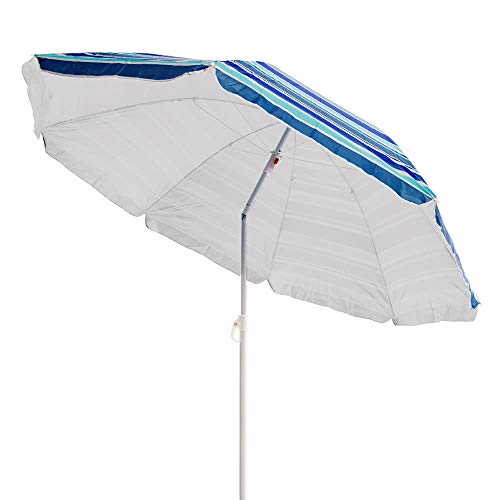 Sombrilla Plegable Azul Garden de Nylon para Playa de 220 cm. - LOLAhome