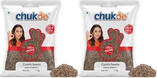 Image of Chukde Jeera Sabut, Cumin Seeds Whole Spices, 1000g (Pack of 2)