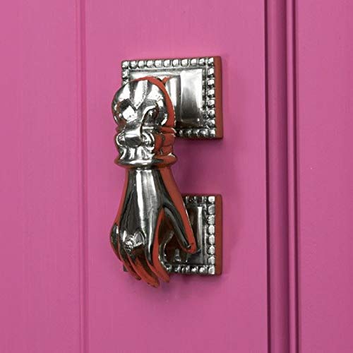 Black Country Metal Works Chrome Bright Hand Door Knocker