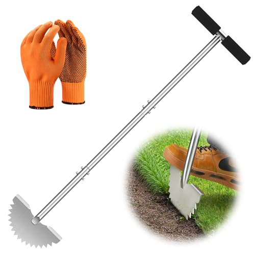 Manual Edger Lawn Tool: Half Moon Edger with Saw-Tooth...