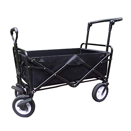 Carrito plegable para jardín con 4 ruedas, capacidad de carga 75 kg, multiusos para exteriores, camping y playa miniatura 1