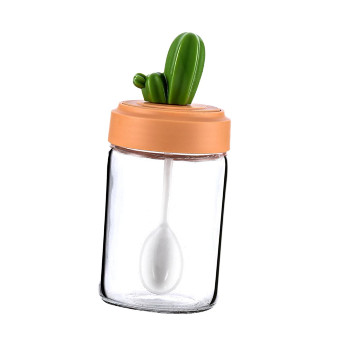 ABOOFAN 1Pc Cactus Shaped Spice Jar Condiment Holder with Lid Versatile Seasoning Storage Box for Kitchen for Salt Pepper
