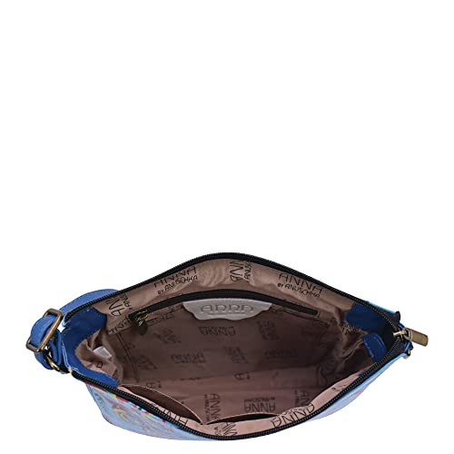 Image of Anna by Anuschka Women's Hand-painted Women's Genuine Leather Slim Medium Crossbody