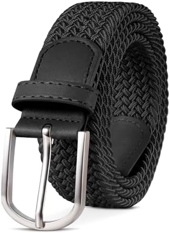 TANGCHAO Stretchgürtel Flechtgürtel elastischer, Gürtel Damen und Herren | Stoffgürtel geflochten, bequem taillengerecht ohne Druck, Längen 90–135 cm, Breite 3.3cm, perfekt für Jea