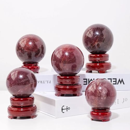 Fresa de cristal rojo mineral natural pulido para coleccionistas 6