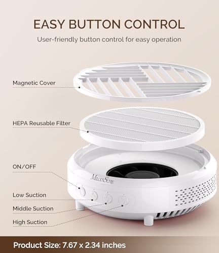 Melodysusie 05-86-588-050101 Nail Dust Collector,Compact Vacuum Fan Dust Collector thumb #5