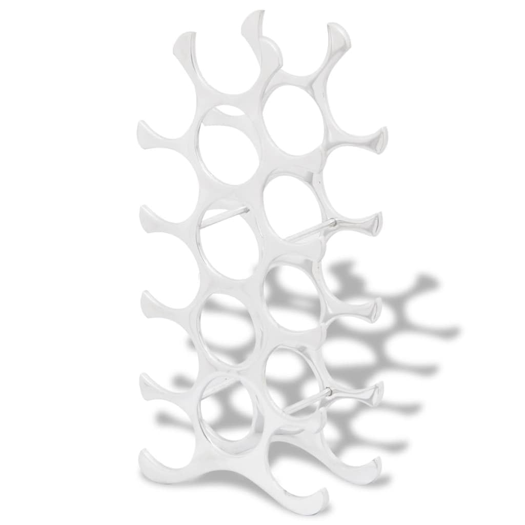 Solivagant Portabottiglie da Tavola in Alluminio per 15 Bottiglie Argento,Argento,3kg