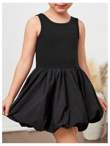 SOLY HUX Toddler Girl's Summer Bubble Dress Sleeveless A Line Party Birthday Short Tank Dresses3