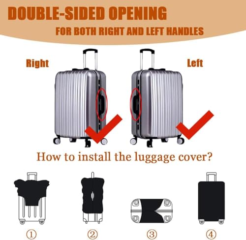 Housses de bagages lavables et protection valise extensible imprimé M