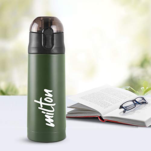 Milton-New-Crown-600-Thermosteel-Hot-or-Cold-Water-Bottle-500-ml-Green-Easy-to-Carry-Office-Bottle-Hiking-Trekking-Travel-Bottle-Gym-Home-Kitchen-Bottle