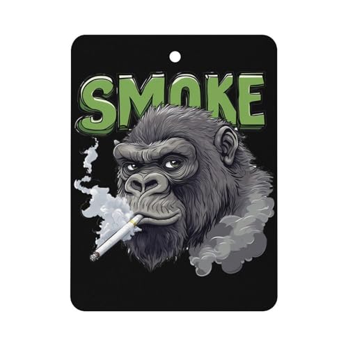 Weed Smoking Gorilla Smoker Car Air Freshener Hanging Car Aromatherapy Tablets Replacement Pads Rearview Mirror Pendant Square