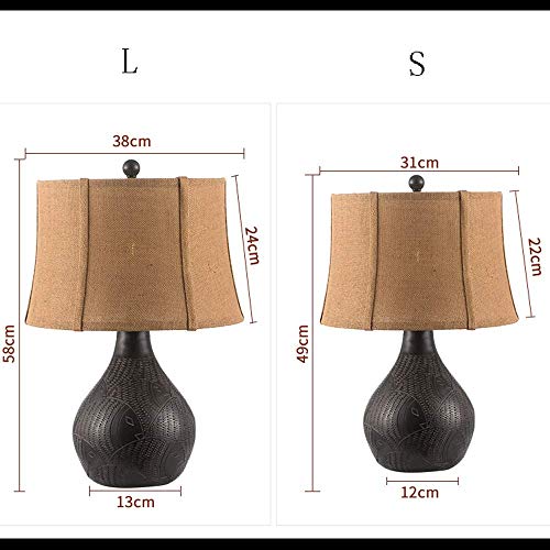 Table Lamp-Bedside Table Lamp-Small Lamp With Sliver Brushed Nickel Base, Metal Table Lamp For Bedroom, Living Room, Dorm (Size : L) #TOP3