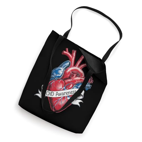 Bolso tote con diseño de corazón anatómico CHD Awareness miniatura 2