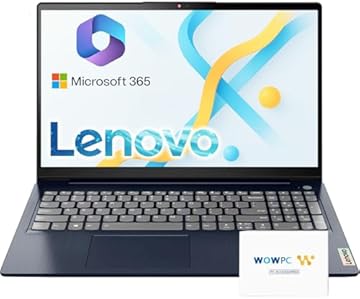 IdeaPad 15.6 inch Laptop Computer with Microsoft 365 Home and Business • 8GB RAM • 256GB PCIe SSD • Intel Core • Wi-Fi 6 • 1TB Cloud Storage • 11HR Battery • Windows 11