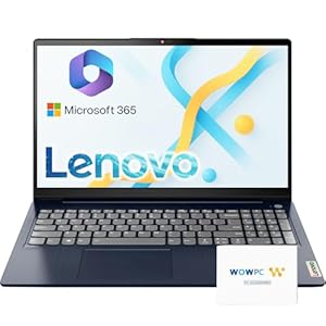 Lenovo IdeaPad 15.6 inch Laptop, 20GB RAM, 384GB Storage (256GB PCIe SSD + 128GB eMMC), Intel Celeron Dual Core Processor, Wi-Fi 6, w/WOWPC Recovery USB, Windows 11 with 1 Year Office 365