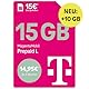 Telekom MagentaMobil Prepaid L mit 25 GB Highspeed-Volumen | 5G/LTE Max & Allnet Flat in alle dt. Netze | unverbrauchtes Datenvolumen weiter nutzen | EU Roaming & Hotspot Flat | 15 EUR Startguthaben