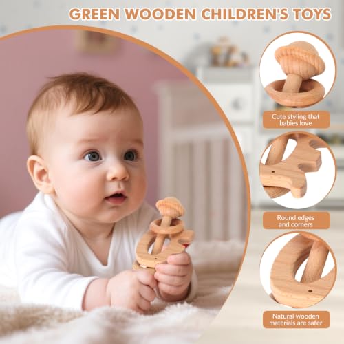 Rodelna New Baby Boy Gift, Baby Hampers Gift Basket Unisex, 7 in 1 Newborn Baby Gifts- A Baby Blanket, Lovey Security Blanket, Bib, Wooden Rattle Toy, Socks, Baby Boy Gifts - Image 2