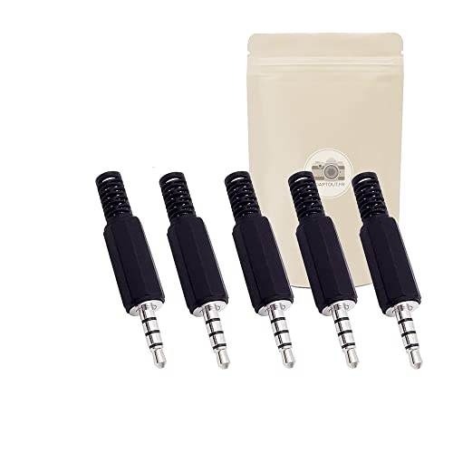 Adaptout 5X Prise male mini jack 3,5 mm TRRS a souder audio micro commande