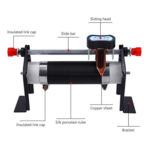 UKCOCO Deslizante Reostato 50Ω / 1. 5A Metal Física Corrediça Elétrica Reostato Resistor Ajustável R