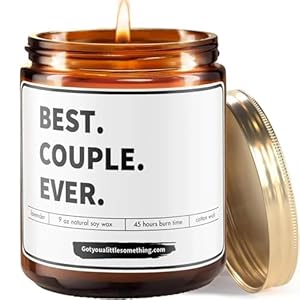 Gifts for Couples Best Couple Ever Lavender Vanilla Soy Candle for Couple Anniversary Wedding Engagement Newly Engaged or Just Married Fiance Candles Gift Idea for Couples Friends